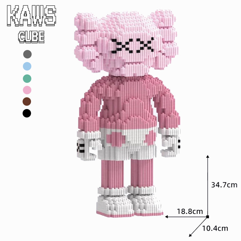 カウズ KAWS Companion Pink : Nanoblock ピンク ナノブロック「347mm」