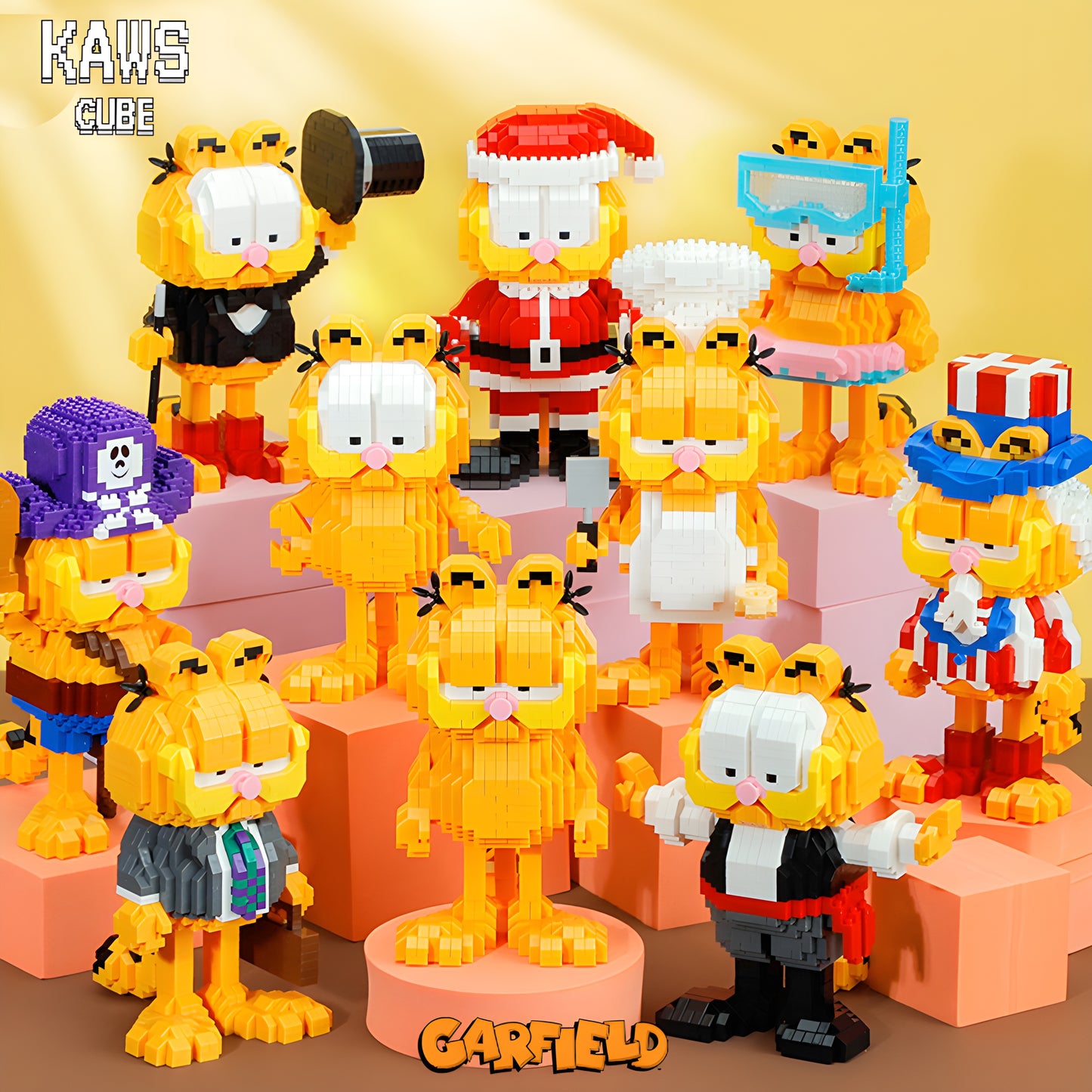 Garfield ブロック：Father  Christmas  Garfield 「151mm」0314-1-10
