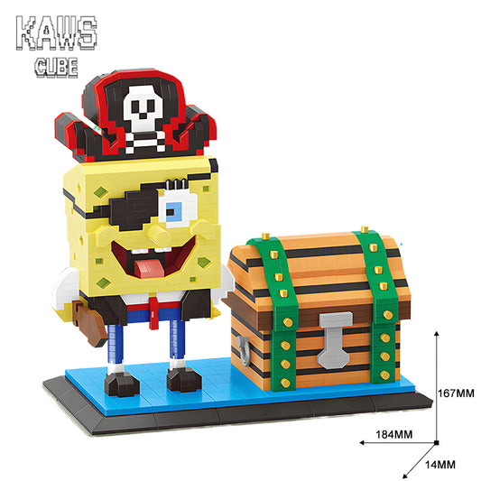 SpongeBobブロック：Pirate スポンジボブ  ペン立て「167mm」 0424-1-3