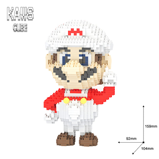 Marioブロック：White  Mario「159mm」0710-1-2