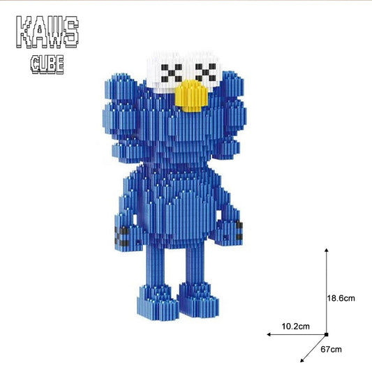 KAWS ブロック Sesame Street ：クッキーモンスター ブルー「141mm」 0911-09