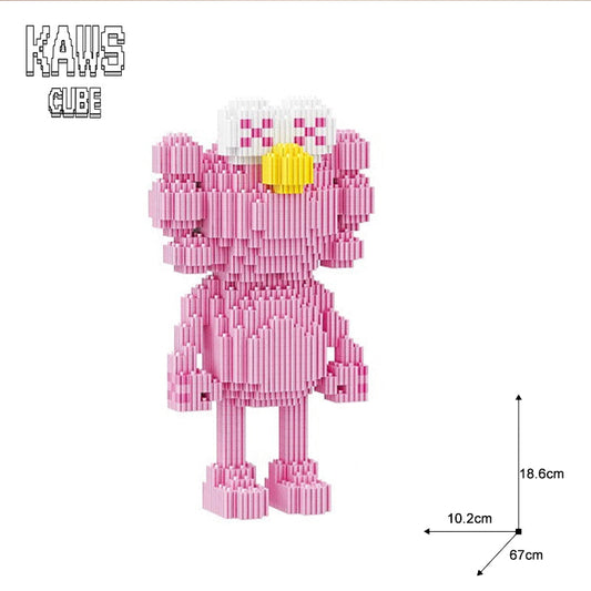 KAWS ブロック Sesame Street ：クッキーモンスター ピンク「141mm」 0911-08
